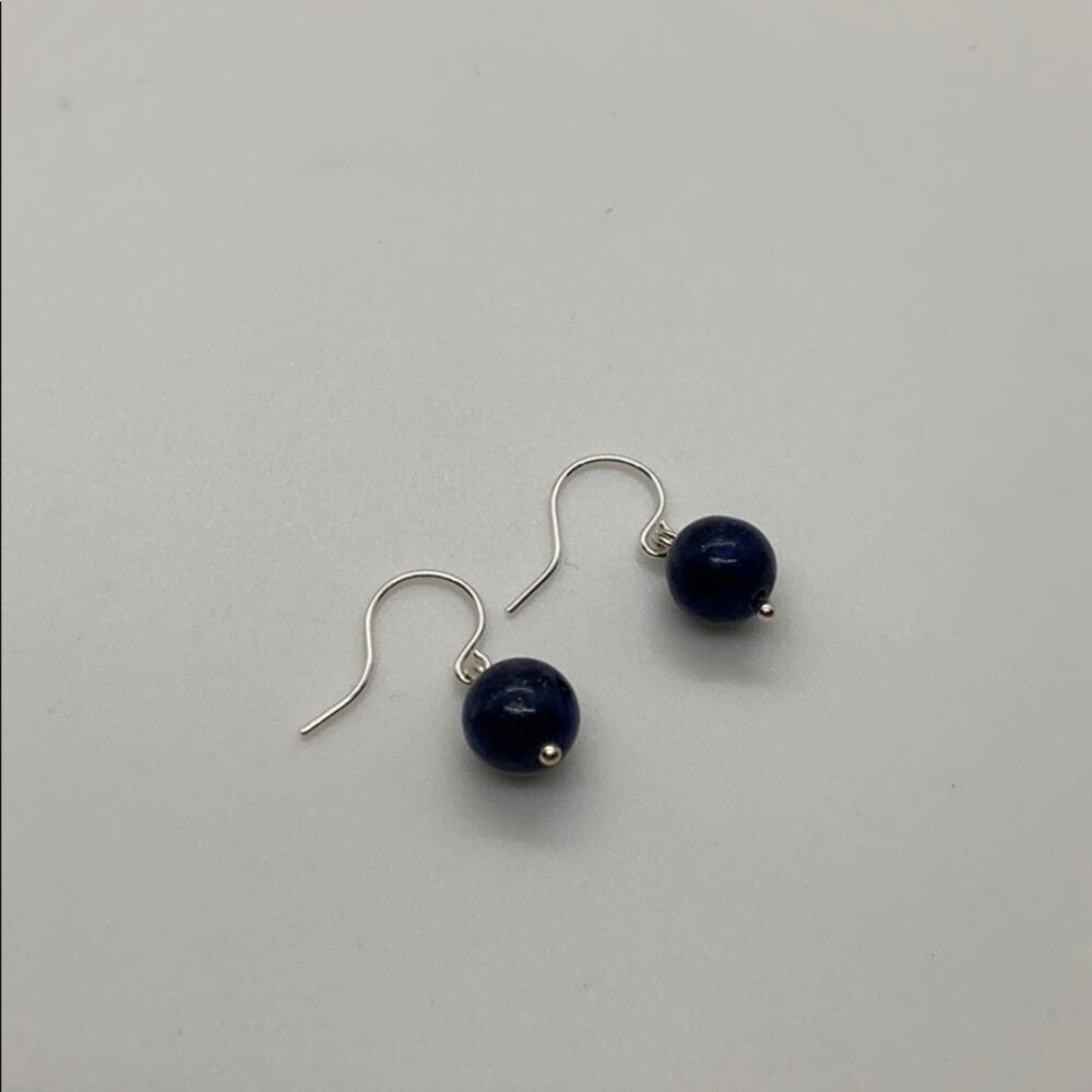 Lapis sterling silver dangling earrings